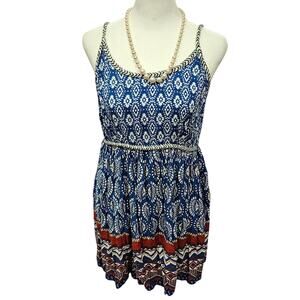 Flying tomato strapy tie back mini dress tank tunic Womens small rayon